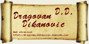 Dragovan Dikanović vizit kartica